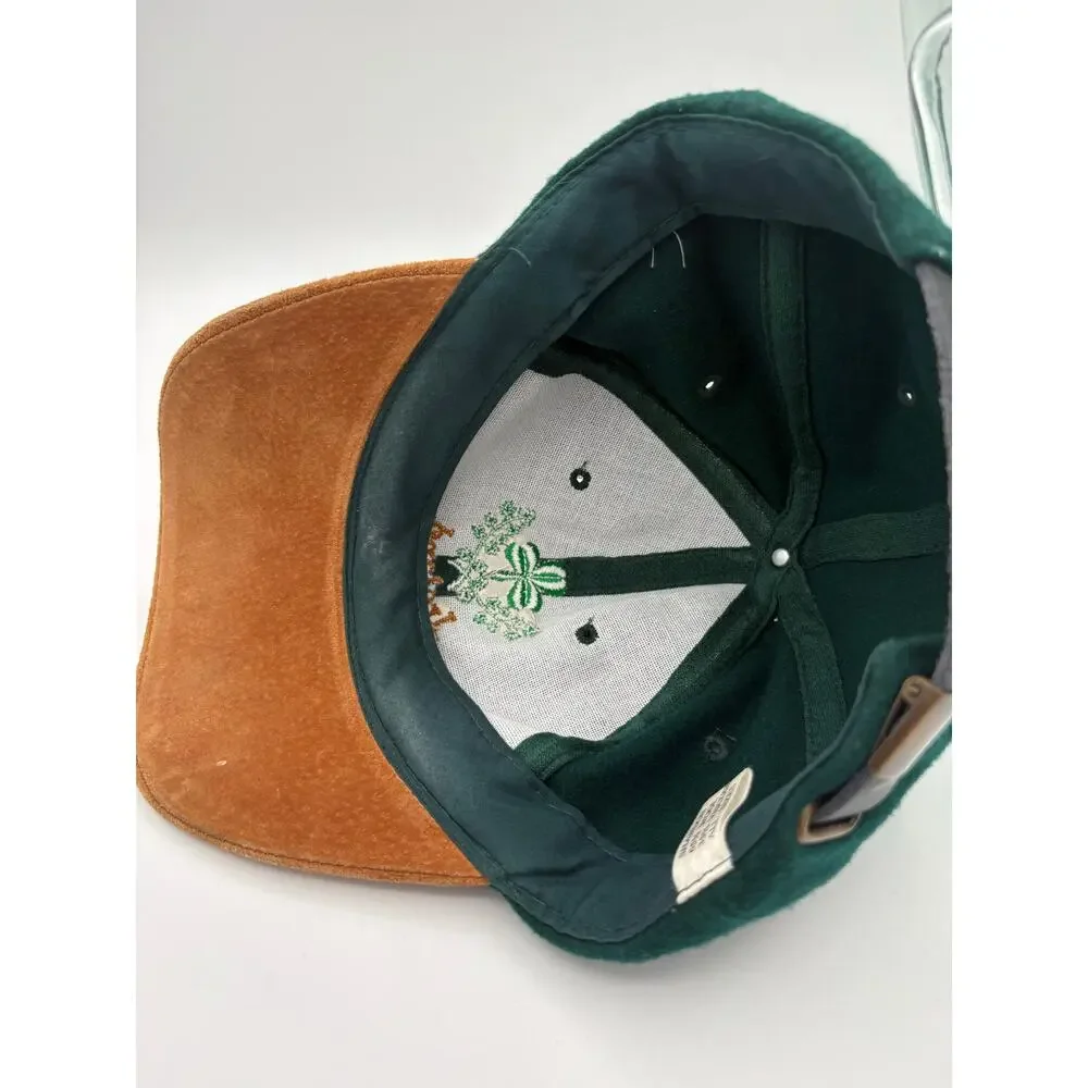 VTG Shandon Ireland Green Wool & Suede Leather Cap Hat